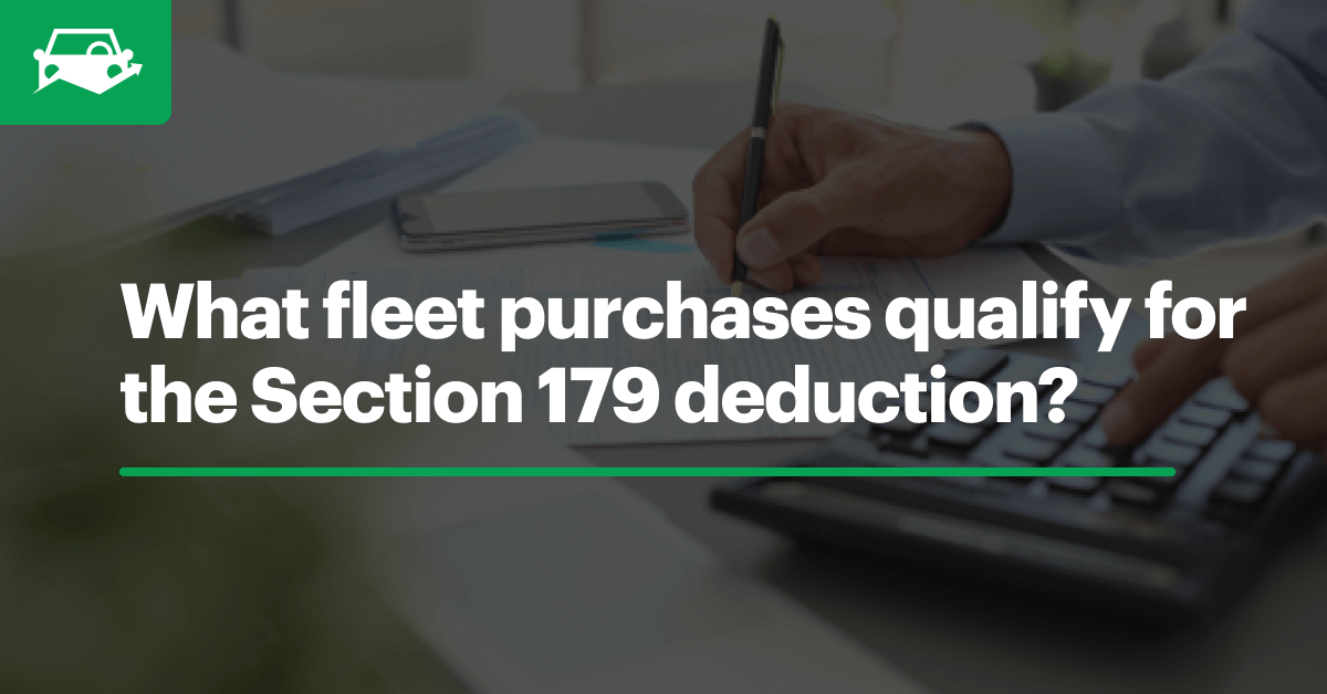 section 179 tax deduction for fleets