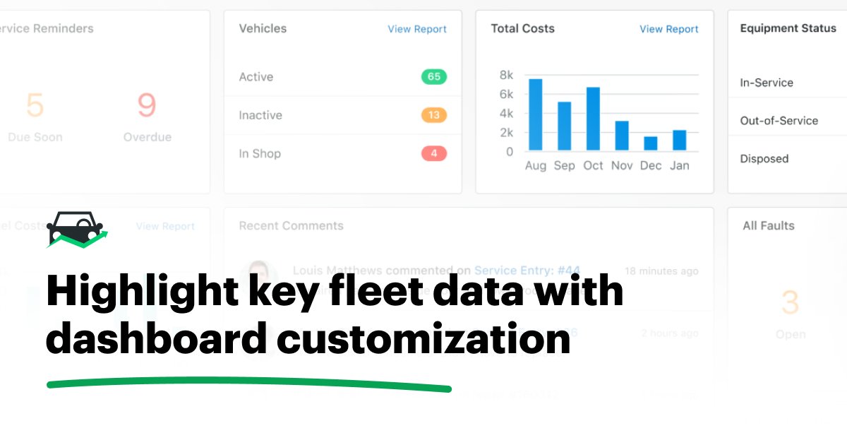 Highlight key fleet data with dashboard customization