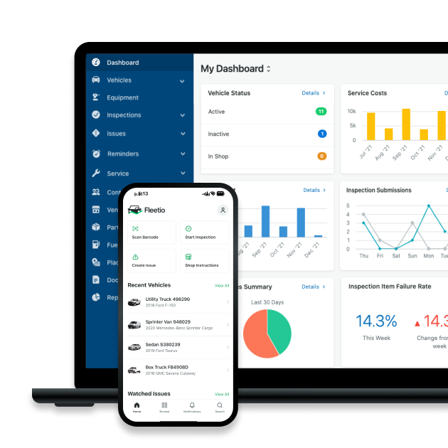 Fleetio's fleet management software