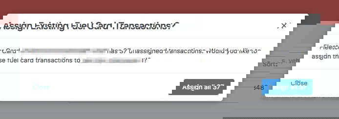 fuel card unassigned transactions