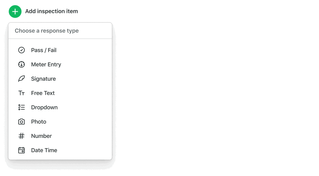 Minimize user error, streamline input and ensure data cleanliness with new Inspection response types