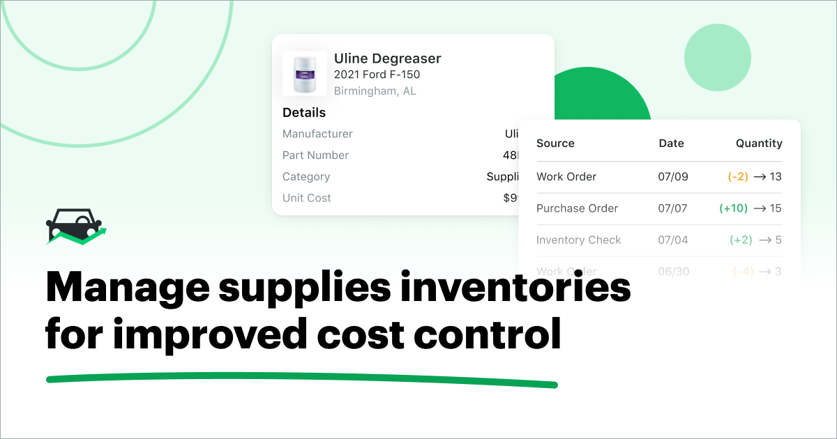 Manage supplies inventories for improved cost control