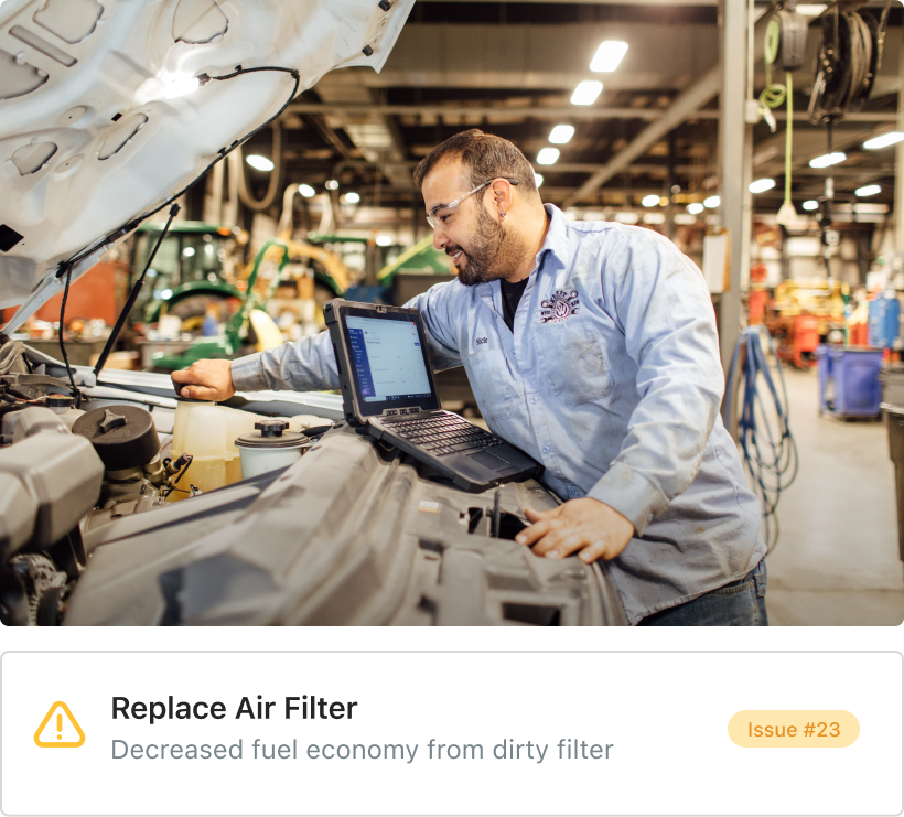 Resolve vehicle issues in your fleet with Fleetio