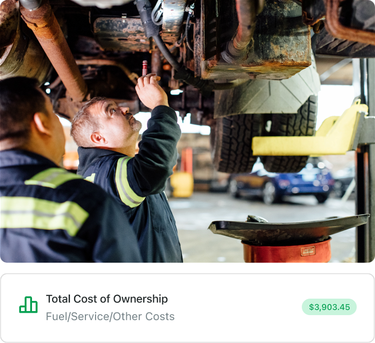 Fleetio's total cost of ownership report gives a breakdown of costs.