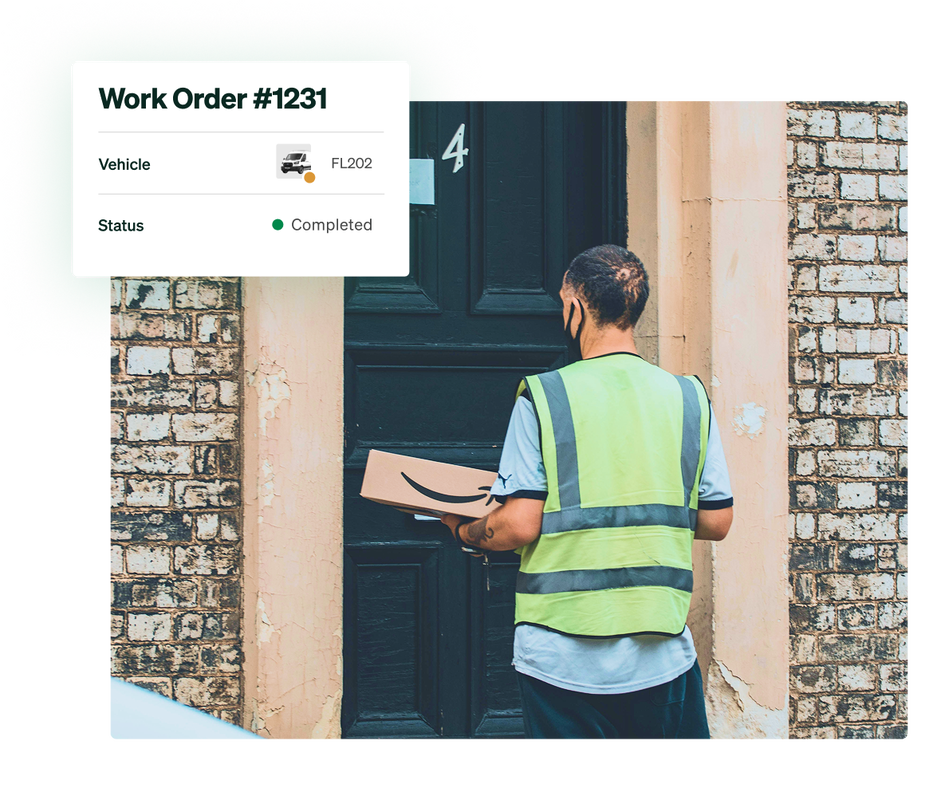 Monitoring a Amazon delivery fleet's preventive maintenance status.