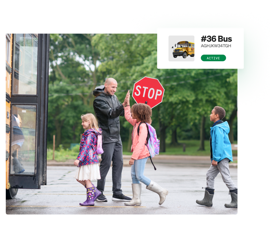 Monitoring a school bus fleet's preventive maintenance status.