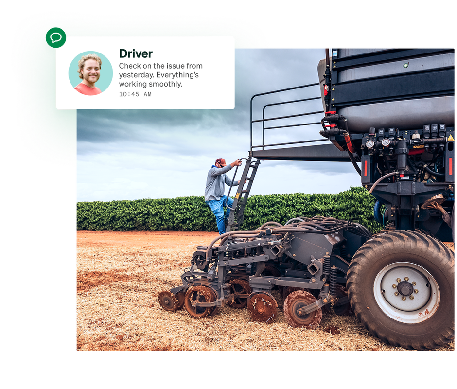 Cost of ownership for farm equipment fleets using fleet management software.