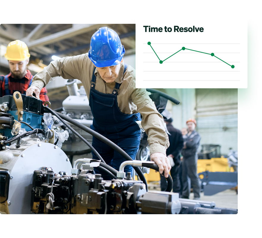 Monitoring a farm fleet's preventive maintenance status.