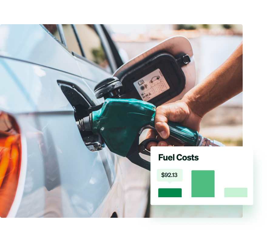 Filling up a car with fuel.