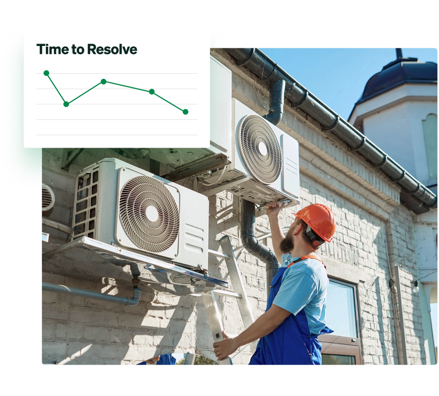 Last known location of hvac fleet equipment using fleet management software.