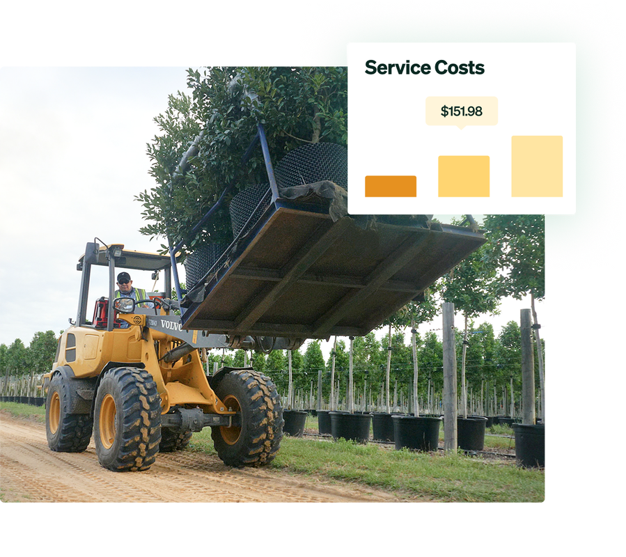 Monitoring a landscaping fleet's preventive maintenance status.