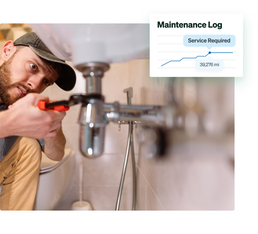 Monitoring a plumbing fleet's preventive maintenance status.