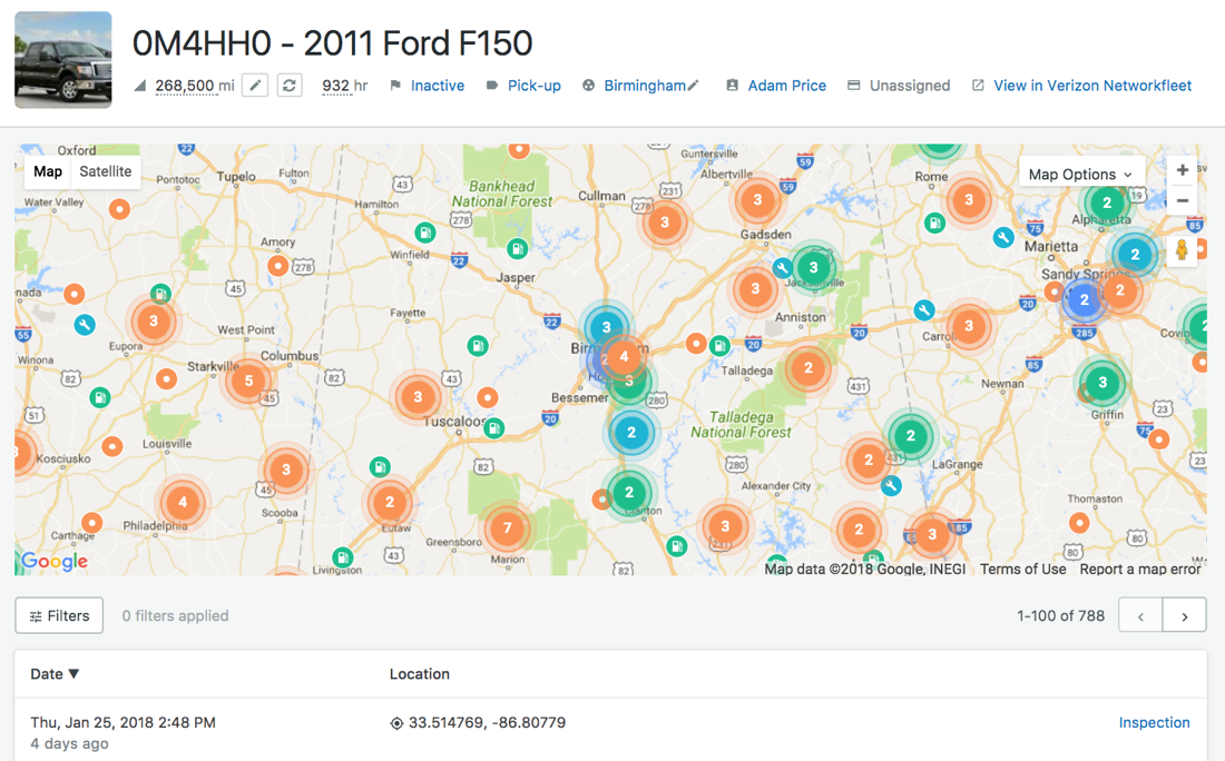 vehicle location map image