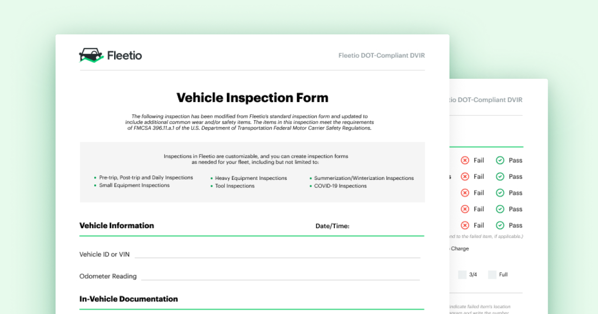 Vehicle Inspection Form