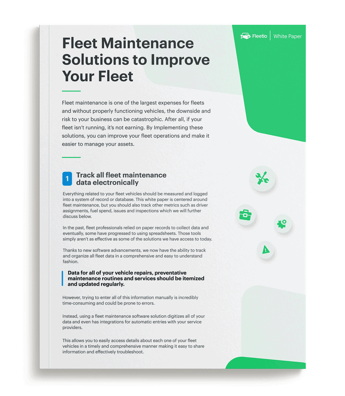 Fleet Maintenance Solutions to Improve Your Fleet White Paper